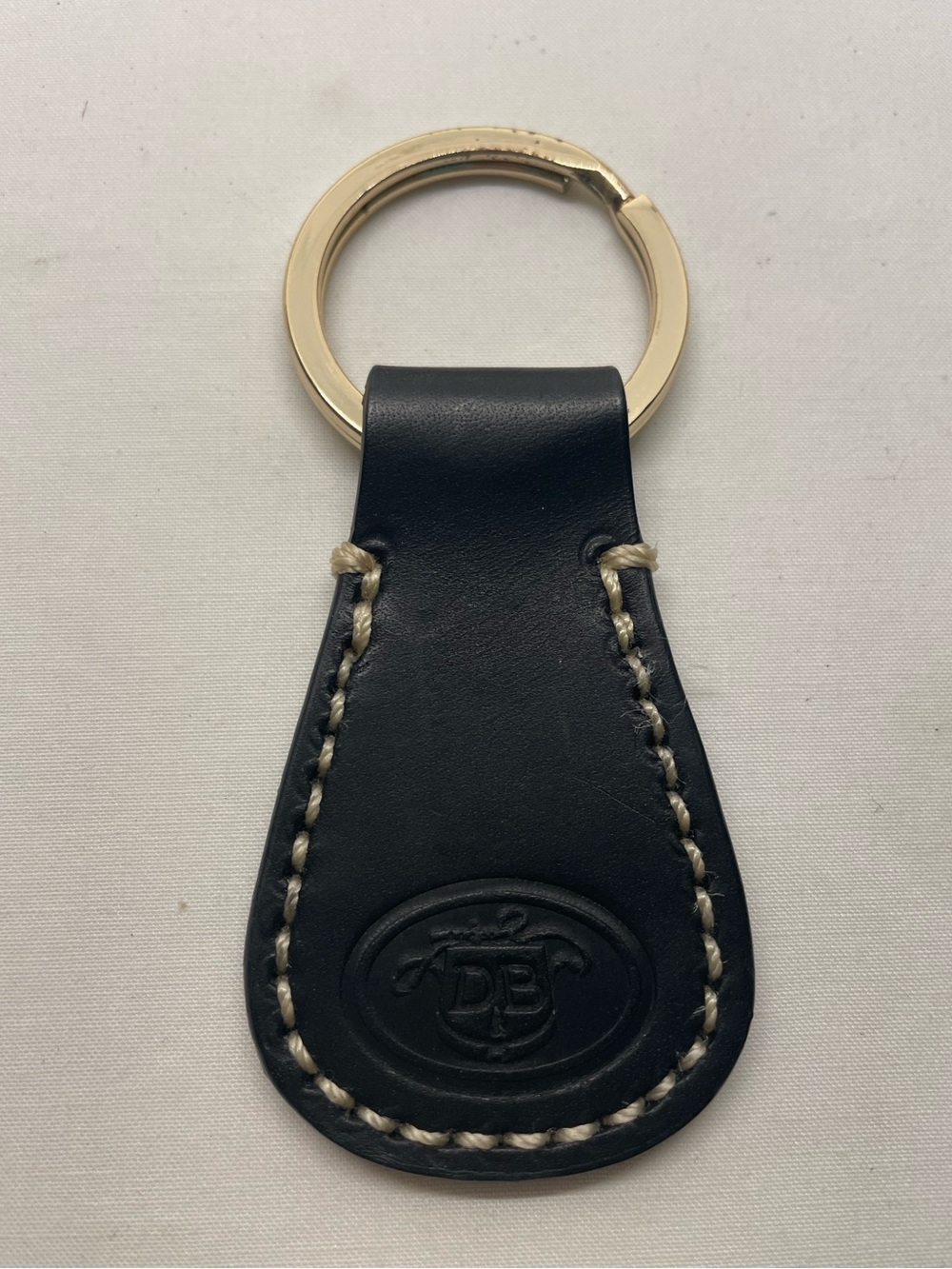 Dooney & Bourke Donegal Black Leather Keychain Fob